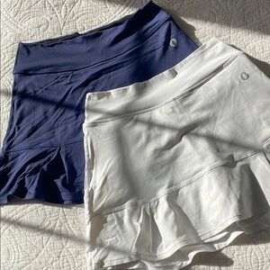 Navy and White Donajo Skorts